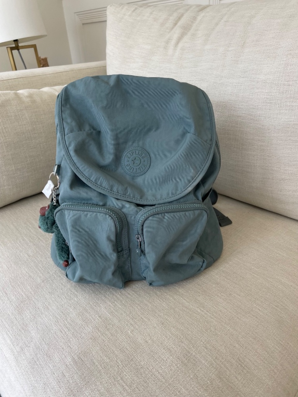 Kipling Fiona Teal Lightaloet Backpack Medium - Picture 2 of 16